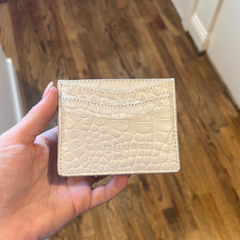 Leather embossed cardholder